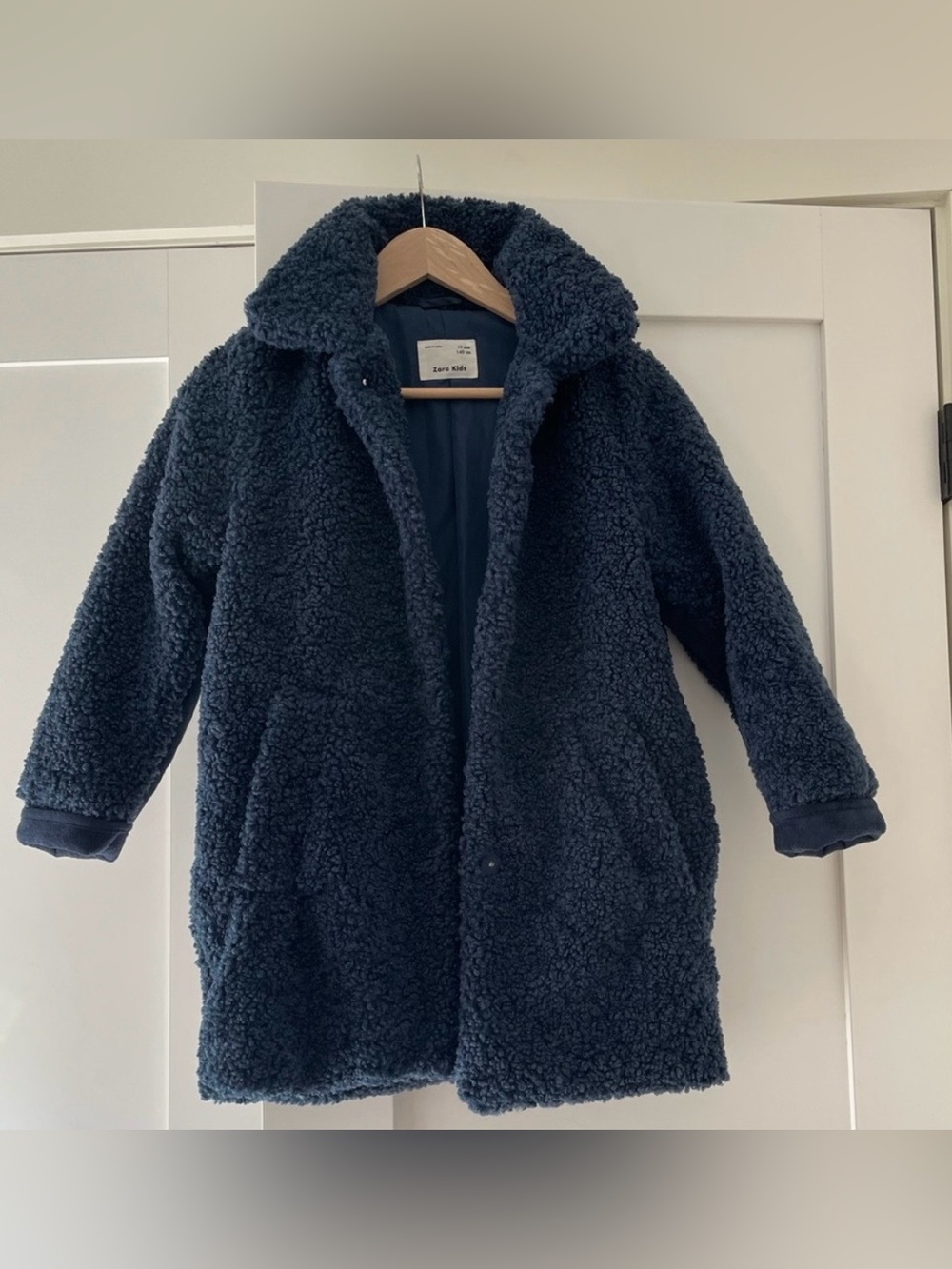 Zara Kids Navy Blue Fleece Coat